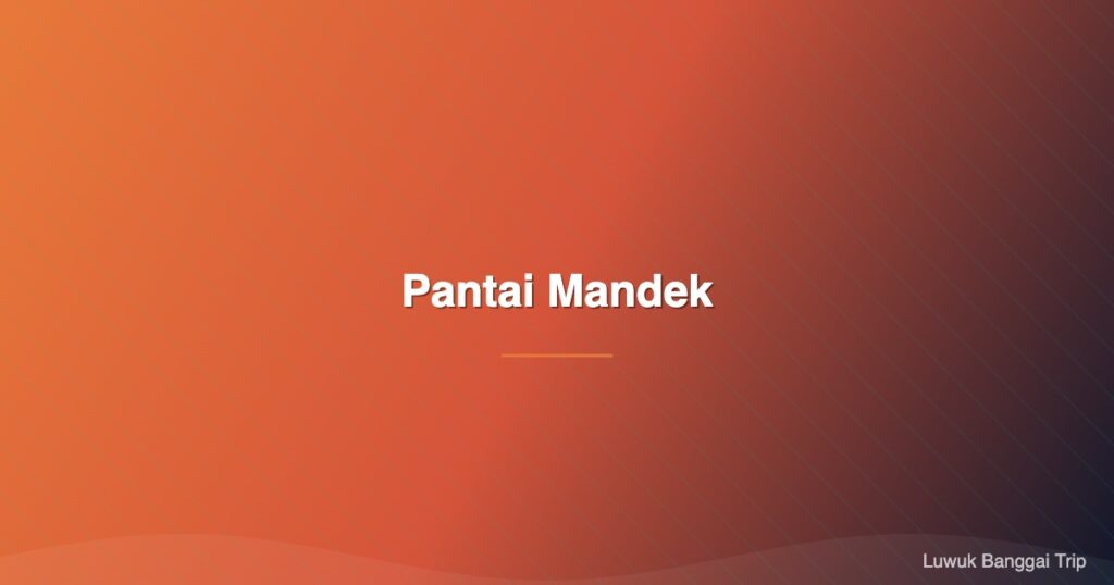 Pantai Mandek